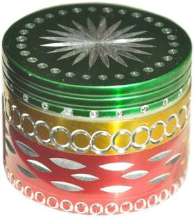 JEWELKINGS RASTA DIAMOND 50mm Classic Metallic,Medium with filter (Herb crusher) Hand Muller Grinder