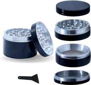 MOKSHA Metal Herb Crusher with Honey Dust Filter Size 42mm 4 Parts Magnetic Hand Muller Grinder