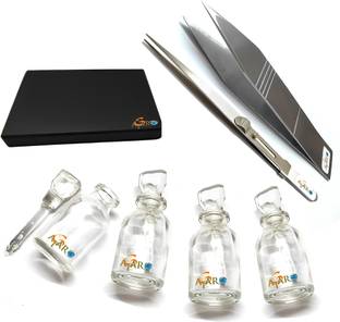 ATAR Gold Testing Stone Glass Bottle Tweezers Purity Testing Kit Set Scratch Stone, Bottle Hand Plane