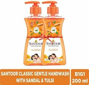 Santoor Classic Gentle Hand Wash ## Pack Of (2N× 200ML) Hand Wash Pump Dispenser