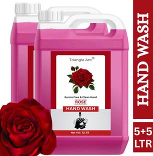 Triangle Ant Rose Handwash Liquid Soap - 10 L | Rose | Kills 99% Germs* | Hand Wash Can Hand Wash Can