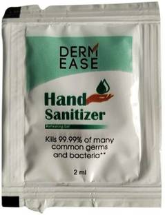 DERMEASE Pack of 200  Sachet Each 2ml Hand Sanitizer Sachet
