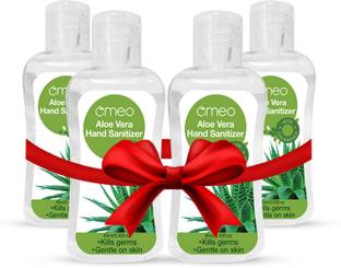 Omeo Aloe Vera  Gel - 60ml (Pack Of 4) Hand Sanitizer Bottle