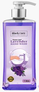 Black Care Lavender Handwash Liquid 1 L | 99% Germ Protection | Soft & Moisturized Hand Wash Bottle + Dispenser