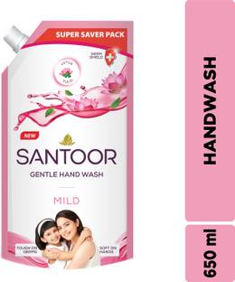 Santoor by Wipro Mild Gentle with Goodness of Lotus & Tulsi Hand Wash Pouch