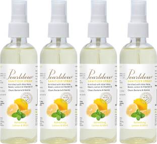 Pearldew Sanitizer Spray (Lemon & Mint) | Aloe & Neem | Paraben Free 120 ml Hand Sanitizer Bottle