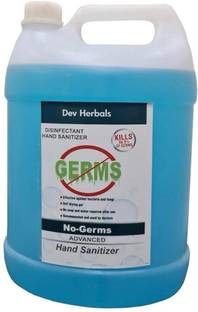Dev Herbals  Alcohol Based 5lt blue Hand Sanitizer Bottle