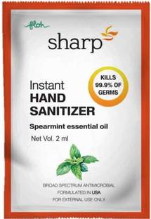 Floh  Sachet 2 ml, Spearmint oil Extract, Pack of 200, hand Sanitizer Pocket Sachet with 70% Alcohol Hand Sanitizer Sachet