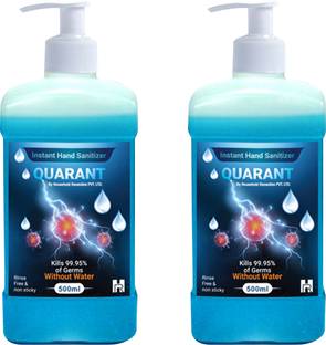 QUARANT 80% Alcohol Based Pump, WHO Recommended Formula & FDA Approved, Instant Hand Sanitizer Spray Bottle