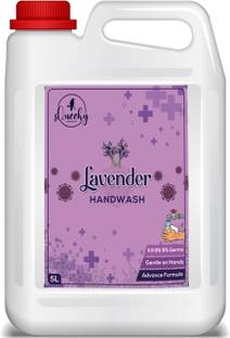 SQUEEKY Lavender Handwash Liquid - 5 Ltr | Kill 99.9% Germs* | Anti-Bacterial Hand Wash Can