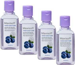 Maxisoft Sanitizer (Blueberry) | Aloe & Neem | Paraben Free  Hand Sanitizer Bottle