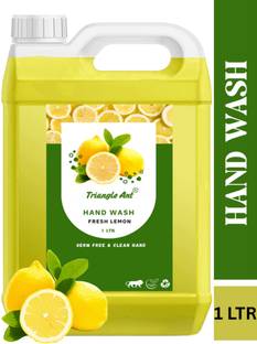 Triangle Ant Lemon Handwash Liquid Soap ,Handwash Refill Pack - 1 Liter Hand Wash Can