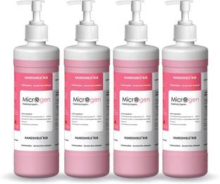 Microgen Handshield Rub 70% Ethanol Based  each (500ml) | Pack of 4 Hand Rub Pump Dispenser