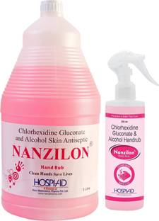 nanzilon Liquid 250 Ml & 5 Ltr. Hand Rub Pump + Refill