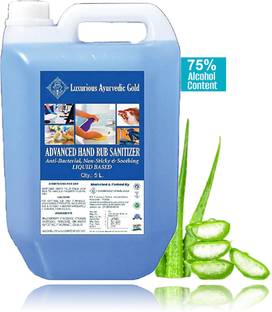 Luxurious Ayurvedic Gold 5 Litre Canister Hand Rub Can