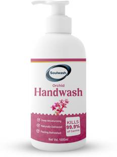 SOULWASH ORCHID Hand Wash|Enriched with natural orchid extract|fast-absorbing formula|1L Hand Wash Bottle