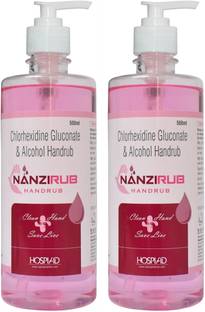 Nanzirub Liquid Handrub (Pack of 2) Hand Sanitizer Bottle