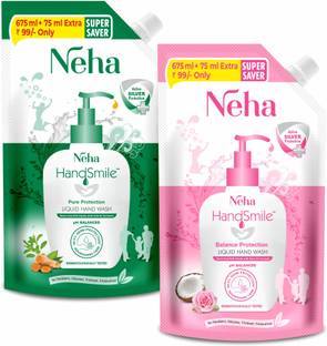 Neha Herbals Neha Handsmile Balance & Pure Protection Refill Combo Hand Wash Refill Pouch