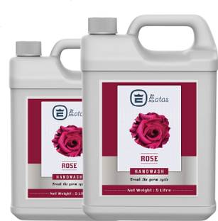 EATAS Rose Handwash Liquid Soap ,Handwash Refill Pack - 10 Liter (2 x 5 L) Hand Wash Can