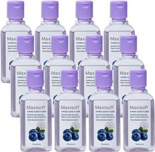 Maxisoft Sanitizer (Blueberry)| Aloe & Neem | Paraben Free Hand Sanitizer Bottle