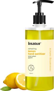 inatur Refreshing With Lemon Extract, Kills 99.9% Germs Hand Sanitizer Pump Dispenser