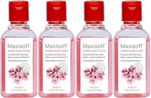 Maxisoft Sanitizer (Cherry Blossom) | Aloe & Neem | Paraben Free Hand Sanitizer Bottle