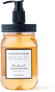 KIMIRICA Bouquet 100% Vegan & Paraben Free with Goodness of Frangipanis & Rose, 500ml Hand Wash Bottle