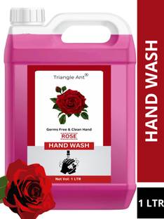 Triangle Ant Rose Handwash Liquid Soap - 1 L | Rose | Kills 99% Germs* Hand Wash Can