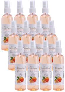 Pearldew Sanitizer Spray (Orange) | Aloe & Neem | Paraben Free 120 ml Hand Sanitizer Bottle