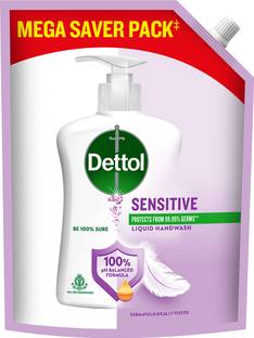 Dettol Liquid Hand wash, Sensitive, 1350ml Hand Wash Pouch