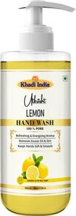 Utkrisht Khadi Lemon Hand Wash Infused with Pure Lemon Oil| Germ Protection Hand Wash Bottle