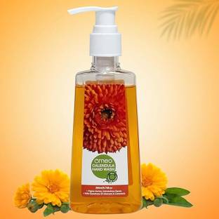 Omeo Calendula Handwash-200ml|Germ Protection, Moisturizing, Anti Bacterial, Skincare Hand Wash Bottle + Dispenser