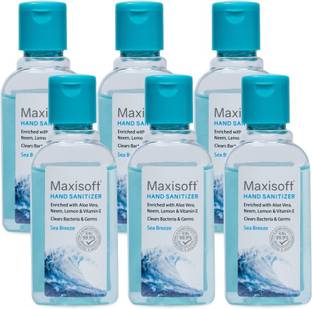 Maxisoft Sanitizer (Sea Breeze) | Aloe & Neem | Paraben Free Hand Sanitizer Bottle