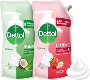 Dettol Foaming Strawberry and Aloe Coconut Hand Wash Refill Pouch