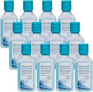 Maxisoft Sanitizer (Sea Breeze) | Aloe & Neem | Paraben Free Hand Sanitizer Bottle