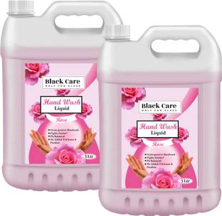Black Care Rose Handwash Liquid refill | pH-Balanced | Anti-bacterial | Gentle & Mild Hand Wash Can