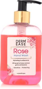 DERMEASE Hand Wash Enriched with Aloevera (100% Paraben free) With Goodness of Rose (250ML) Hand Wash Pump Dispenser