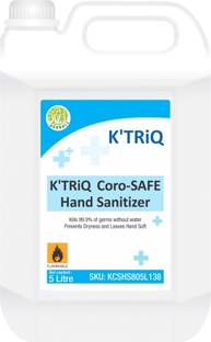 K'TRiQ Coro-SAFE  Liquid Ethyl Alcohol (Ethanol) 80% Hand Sanitizer Can