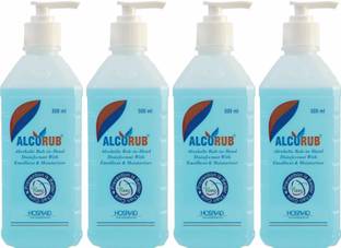 alcorub Handrub 500 ML (Pack of 4) Hand Sanitizer Bottle