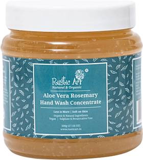 RUSTIC ART Aloe Vera Rosemary Organic Hand Wash Concentrate jar Hand Wash Bottle