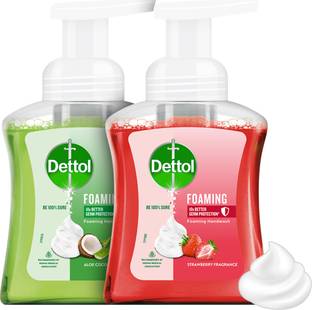 Dettol Foaming Aloe Coconut & Strawberry Combo Hand Wash Pump Dispenser