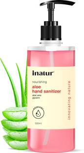 inatur Pure & Refining Aloe Vera Extract, Kills 99.9% Germs Hand Sanitizer Pump Dispenser