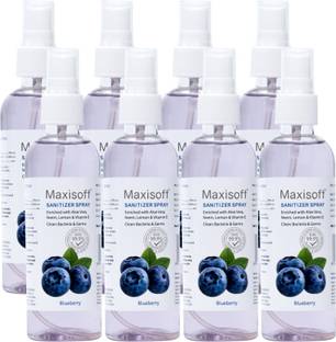 Maxisoft Sanitizer Spray (Blueberry) 120 ml | Aloe & Neem | Paraben Free Hand Sanitizer Bottle