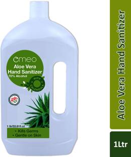 Omeo Aloe Vera  with Calendula 70% Alcohol 99.9 Kills Germs 1 LTR Hand Sanitizer Can