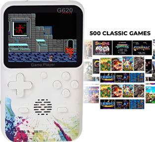 MOOZMOB G620 Video Gaming Console, Portable Video Game with AV Cable for TV with 500 Classic Games Super Mario Series, Contra Series, Snow Bro, Adventure Battle