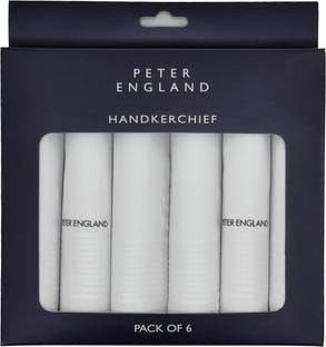 PETER ENGLAND Men's Cotton White ["White"] Handkerchief
