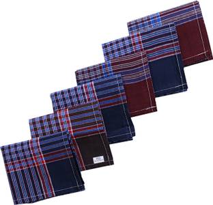 Heart Home Handkerchiefs|Sweat Absorbent Gingham Check Dark Colored Cotton Square Hankies ["Multicolor"] Handkerchief
