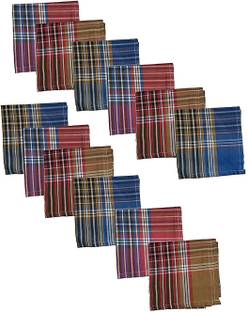 NIFTER Men's 100% pure Cotton checks Handkerchief ["Multicolor"] Handkerchief