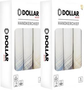 Dollar Cotton Handkerchiefs Hanky for Men ["White"] Handkerchief