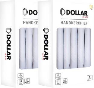 Dollar Cotton Handkerchiefs Hanky for Men ["White"] Handkerchief